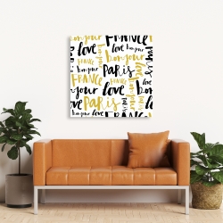 Canvas 36 x 36 - Bonjour paris
