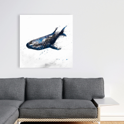 Toile 36 x 36 - Requin baleine abstrait