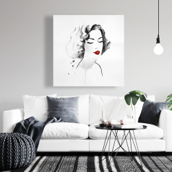 Canvas 36 x 36 - Watercolor woman