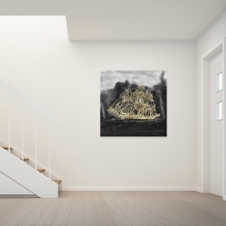 Canvas 36 x 36 - Illustration of a  old sailing ship