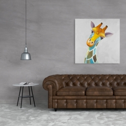 Toile 36 x 36 - Girafe colorée