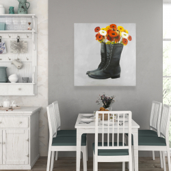 Toile 36 x 36 - Bottes pleines de fleurs