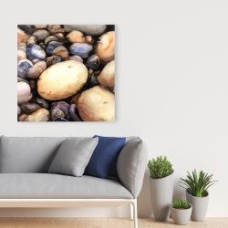 Toile 36 x 36 - Cailloux de plage