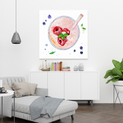 Toile 36 x 36 - Smoothie aux fraises & framboises