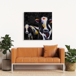 Canvas 36 x 36 - Two funny cows victorian