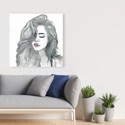 Canvas 36 x 36 - Beautiful female hair
