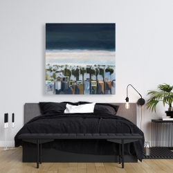 Toile 36 x 36 - Vue d'oiseau de la plage