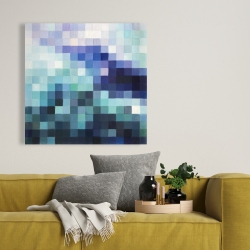 Toile 36 x 36 - Paysage pixelisé