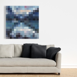 Toile 36 x 36 - Paysage montagneux pixelisé