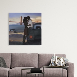Canvas 36 x 36 - A loving couple in san francisco