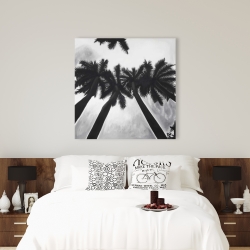 Canvas 36 x 36 - Monochrome palm trees