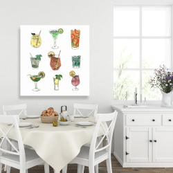 Canvas 36 x 36 - Colorful cocktails