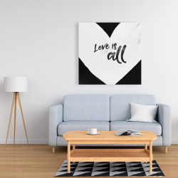 Toile 36 x 36 - L'amour c'est tout
