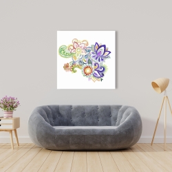Toile 36 x 36 - Paisley aquarelle