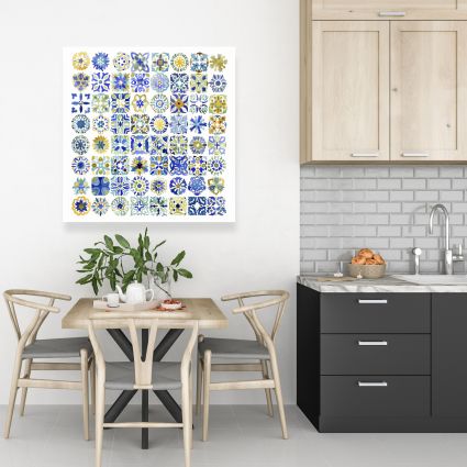 Watercolor traditional moroccan tiles