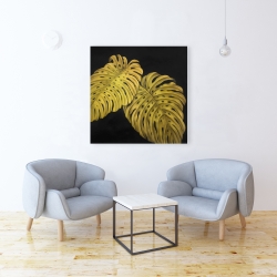 Canvas 36 x 36 - Gold monstera
