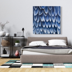 Toile 36 x 36 - Plumage bleu