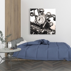 Canvas 36 x 36 - Realistic sepia motorcycle 