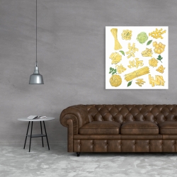 Canvas 36 x 36 - Various kind of pasta