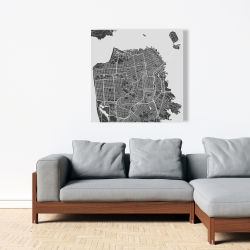 Canvas 36 x 36 - San francisco graphic map
