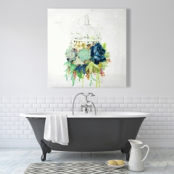 Canvas 36 x 36 - Bird cage with cactus