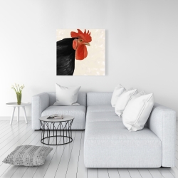 Toile 36 x 36 - Poule noire