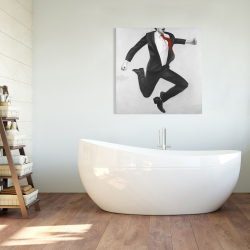 Canvas 36 x 36 - Happy classic man