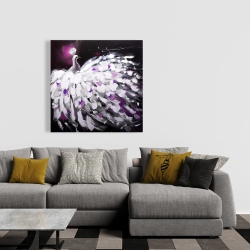 Toile 36 x 36 - Paon violet