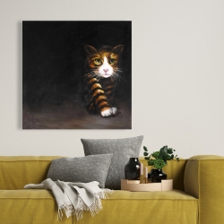 Toile 36 x 36 - Chat discret