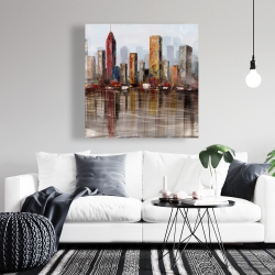 Toile 36 x 36 - Ville style grunge