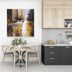 Canvas 36 x 36 - Abstract city street