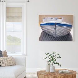 Canvas 36 x 48 - Two canoe boats
