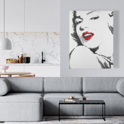 Canvas 36 x 48 - Marilyn monroe outline style