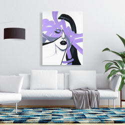 Canvas 36 x 48 - Abstract purple woman portrait