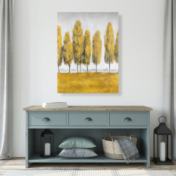 Canvas 36 x 48 - Abstract yellow trees
