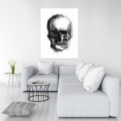 Toile 36 x 48 - Crâne foncé aquarelle
