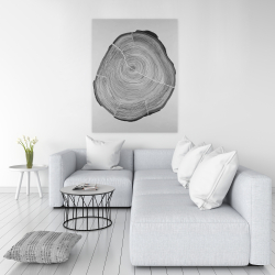 Canvas 36 x 48 - Grayscale wood log