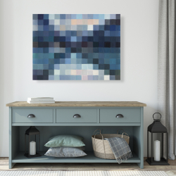 Toile 36 x 48 - Paysage montagneux pixelisé