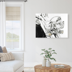 Toile 36 x 48 - Lumière d'une moto