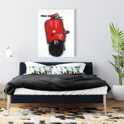 Toile 36 x 48 - Scooter italien rouge