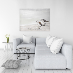 Toile 36 x 48 - Deux oiseaux bécasseau
