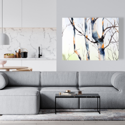Canvas 36 x 48 - Three small birch trees