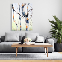 Canvas 36 x 48 - Three small birch trees