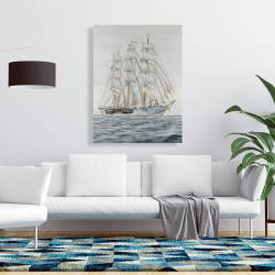 Canvas 36 x 48 - Ship by a cloudy day