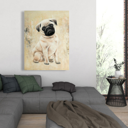 Canvas 36 x 48 - Small pug dog