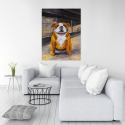 Toile 36 x 48 - Bouledogue souriant