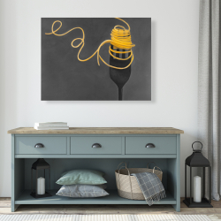 Canvas 36 x 48 - Spaghetti pasta around a fork