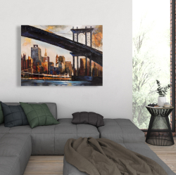 Toile 36 x 48 - Coucher du soleil sur new-york