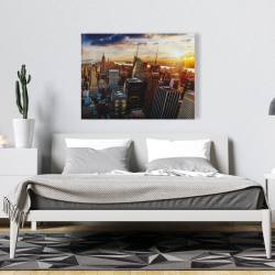 Canvas 36 x 48 - City of new york by dawn
