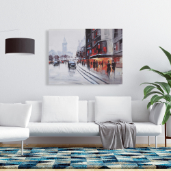 Toile 36 x 48 - Scene de rue avec voitures